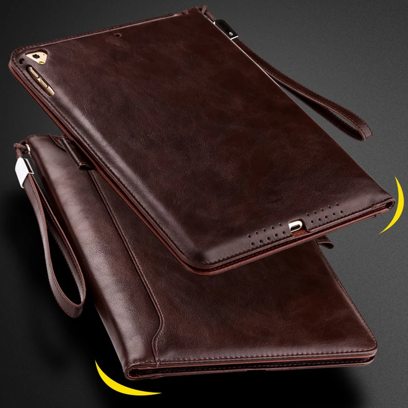 Case For iPad Pro 10.5 Luxury Leather Business Folio Stand Pocket Auto Wake Smart Cover With Lanyard For ipad Pro 10.5 Case (1)