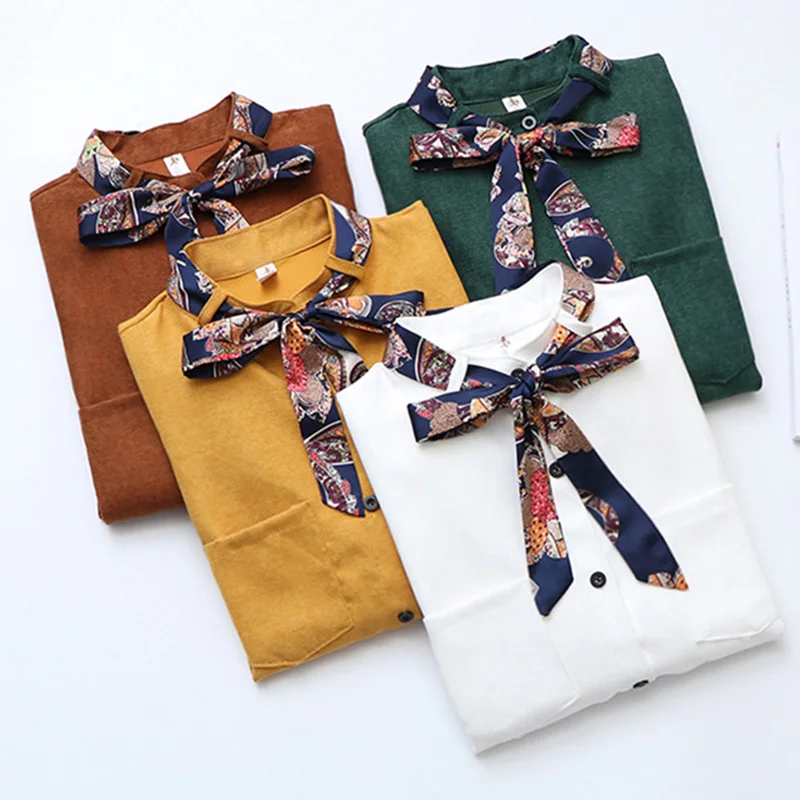 

Blusas Mujer De Moda 2019 New Fashion Spring Autumn Elegant blouses Women Bow Vintage White Shirt Long Sleeve Office Femme Tops