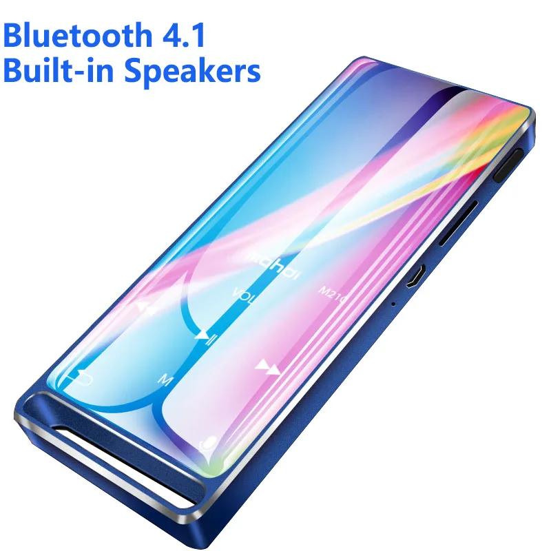 Bluetooth MP3 плеер 1 8 дюймов сенсорный экран Встроенный динамик с fm радио/запись