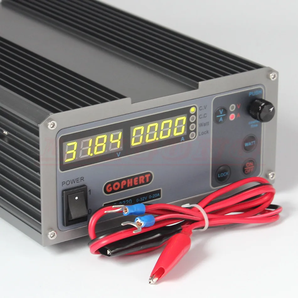 

Mini cps-3220 DC Power Supply + 37pcs DC head Banana clip wire EU UK US adapter OVP/OCP/OTP low power 110V - 230V 0-32v 0-20A