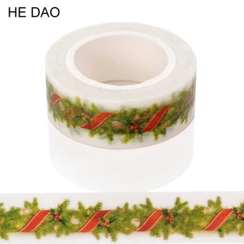 

1 Pcs Adhesive Tape Christmas Pattern Print Scrap Booking Diy Craft Sticky Deco Masking Japanese Washi Tape Paper Gifts Supplies