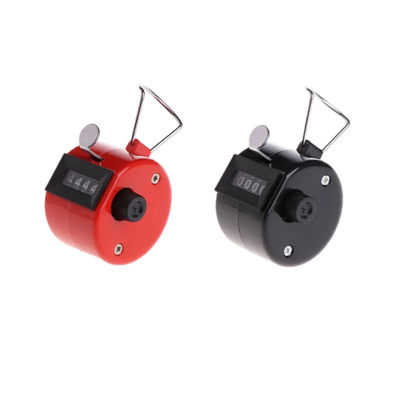 

Hand Tally Counter 4 Digital Display Mechanical Manual Count Click with Finger Ring #Sep.10
