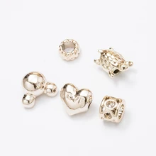 40pcs Gold European beads Fit Pandora Charms Original Bracelet Spacer Charm Beads Jewelry Making DIY js1474