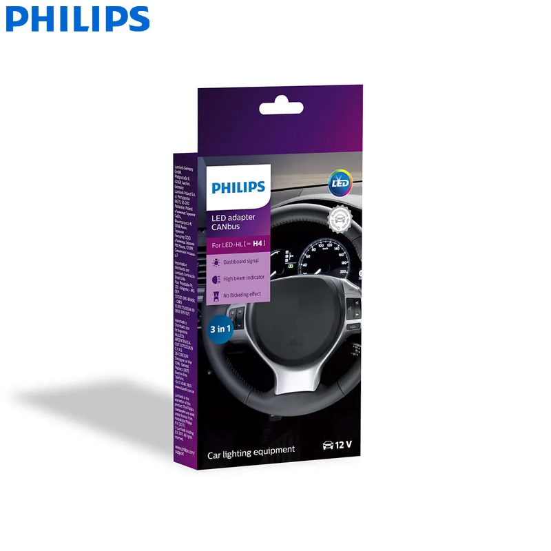 

Philips LED CANbus H4 9003 HB2 18960C2 Decoder LED Adaptor Error Cancel Remove Dashboard Warning Easy Install (Twin)