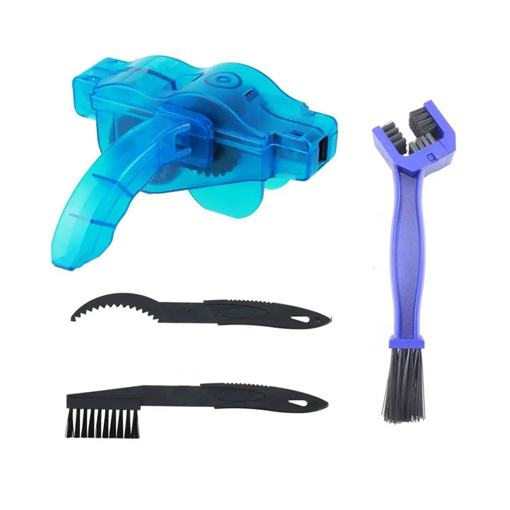 Top 4PCS/SET Bicycle Chain Cleaner Bike Clean Machine Brushes Scrubber Wash Tool Mountain Cycling Cleaning Kit Outdoor Sports 0