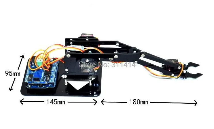 1 Набор DIY акриловый робот рука робот коготь комплект 4DOF модель игрушки механический захват манипулятор DIY Обучающий набор для Arduino