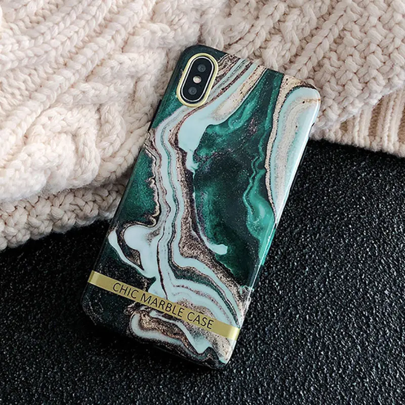 الأزياء الفني العقيق الرخام الذهب بار جراب هاتف ل iphone XS XR XS ماكس 6 6 ثانية 7 8 زائد لامعة لينة سيليكون حالة الغطاء الخلفي كابا