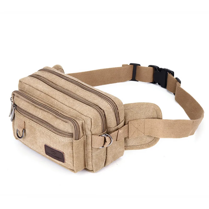 

1581 Summer men's bag ladies casual tide small canvas Chest Bag Man Waist Packs