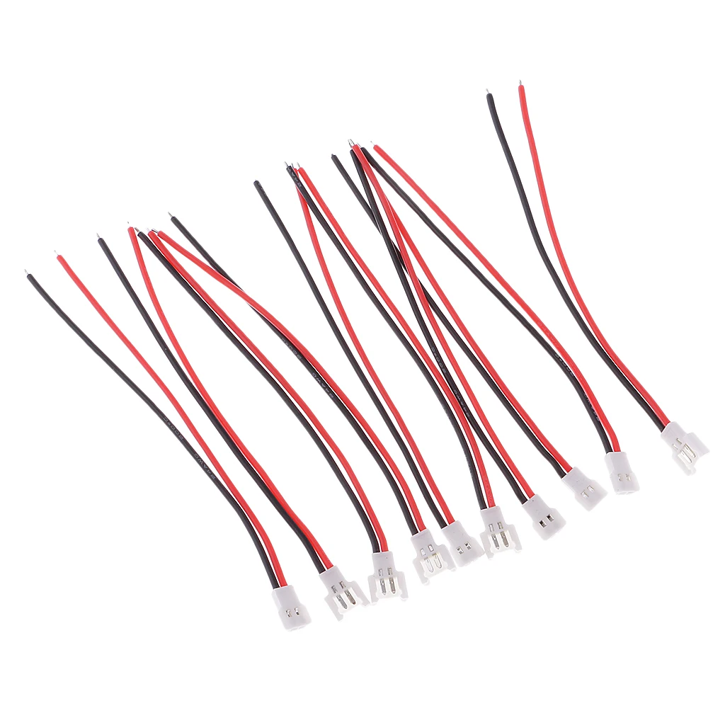 5 Pairs White 51005 2 Pin Connector Plug Male & Female with 100mm Wire Cable