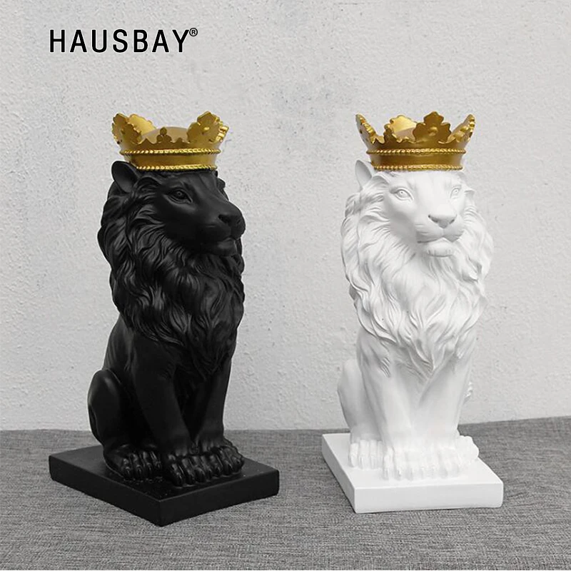 

Abstract Resin Lion Sculpture Crown Lion Statue Handicraft Decorations Lion King Modle Home Decoration Accessories Gifts 05446