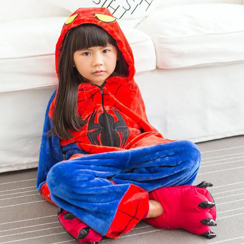 

Kid Cool Spiderman Cosplay Kigurumi Onesies Child Cartoon Anime Tiger Costume For Girl Boy Animal Disguise Sleepwear Pajamas