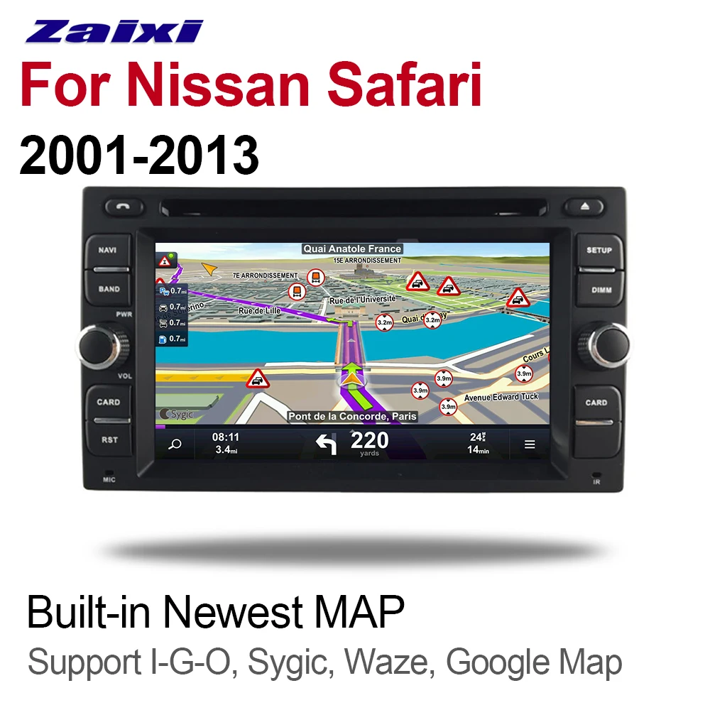 Sale ZaiXi 2 Din Car Multimedia Player Android 9 Auto Radio For Nissan Safari 2001~2013 DVD GPS 8 Cores 4GB+32GB Bluetooth WiFi 1