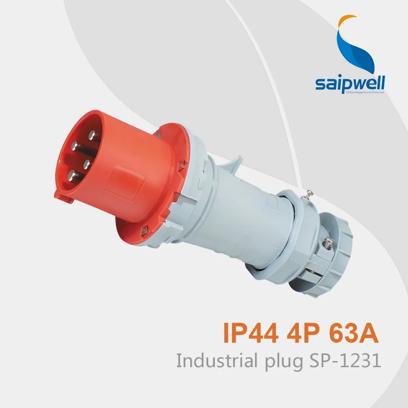 

Saipwell Hot Sale Waterproof Economic Industrial Plug and Socket 4P 63A SP-1231