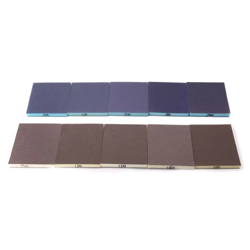 

Grit 100/120/150/180/220 Sponge Sandpaper Polishing Sanding Sponge Block Pad Sandpaper Assorted Abrasive Tools Sanding Discs
