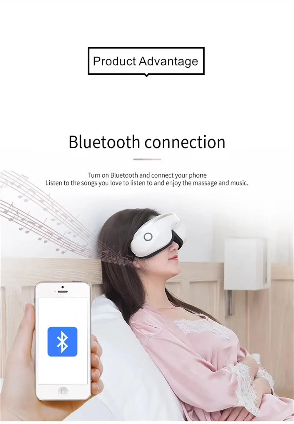 Bluetooth музыка массаж глаз вибрационный давления сжатия многофункциональный