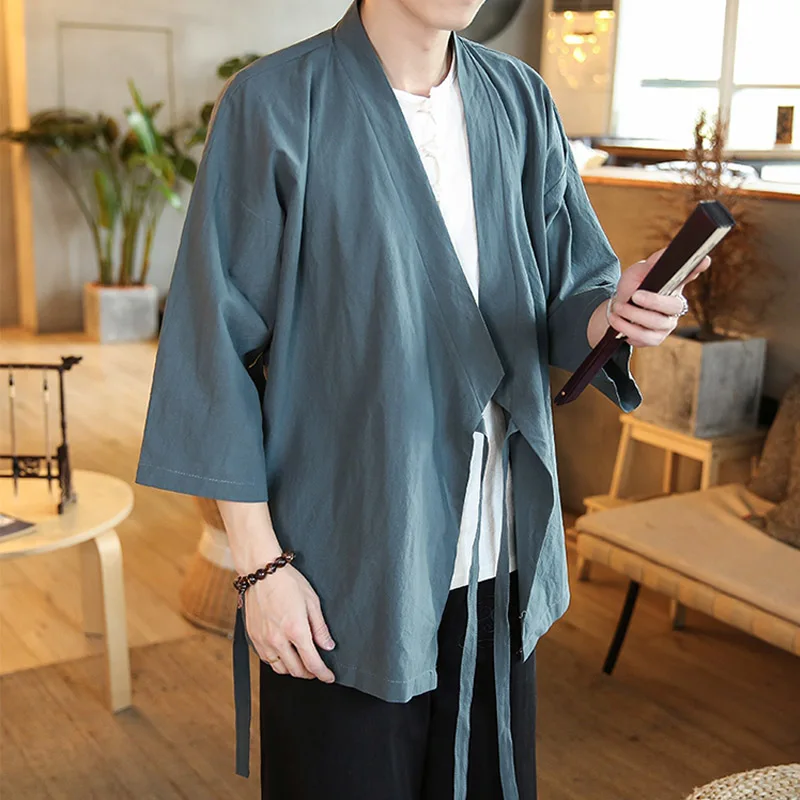 Восточная одежда мужские восточные Топы Рубашки в восточном стиле для мужчин блузка Hanfu cheongsam льняная винтажная одежда в китайском традиционном стиле