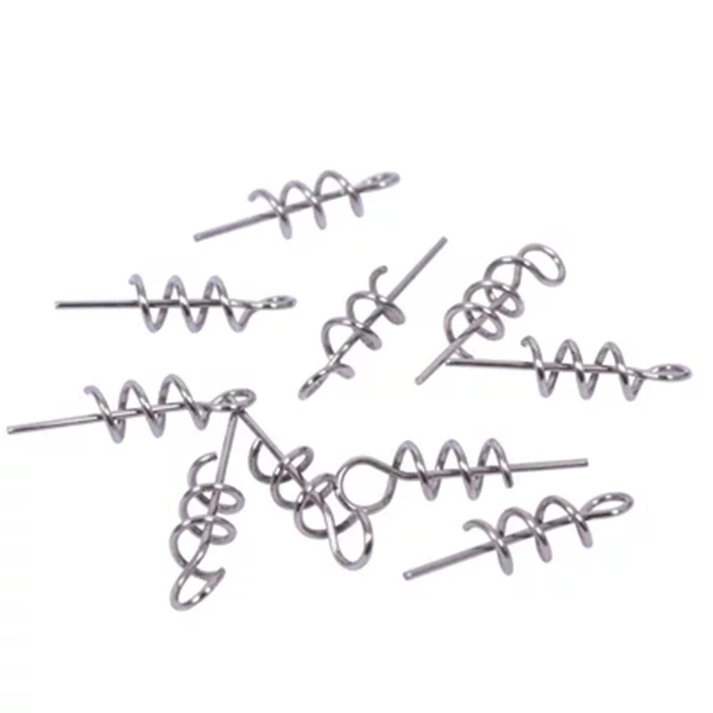 

JOSHNESE Fishing Worm Hook Bait Accessories 50 Pcs Soft Bait Spring Lock Pin Lure Locker Connector Fixed Latch Fishing Tackle