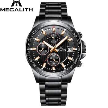 

MEGALITH 2019 New Arrival Watches Men Sport Chronograph Quartz Analog Military Watch Men Waterproof Male Clock Relogio Masculino