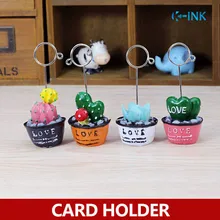 8 шт./лот, смолы растения в горшках фото держателя карты, завод Мемо-держатель