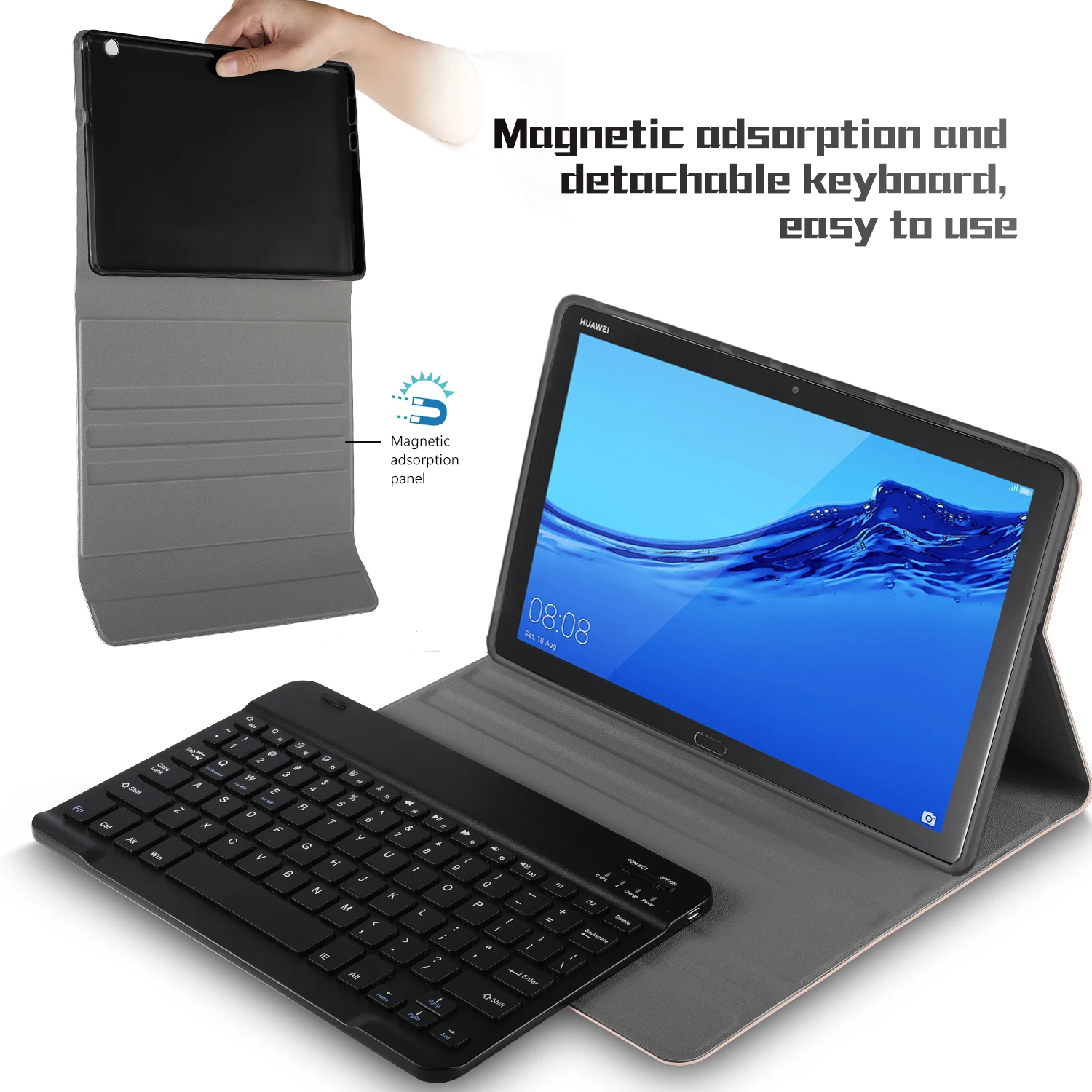 2in1 Чехол для huawei Mediapad M5 Lite 10 Bluetooth клавиатура (Германия версия) кожаный чехол
