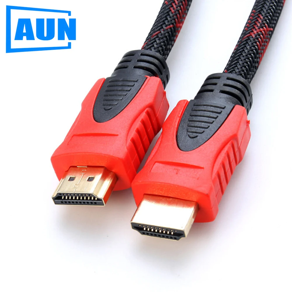 AUN 1.5m, 3m, 5m 1.4 Version HDMI Cable Set in Dual Magnet Ring. HDMI Cable Support 3D, 1080P for AUN Projector, TV, HD Monitor