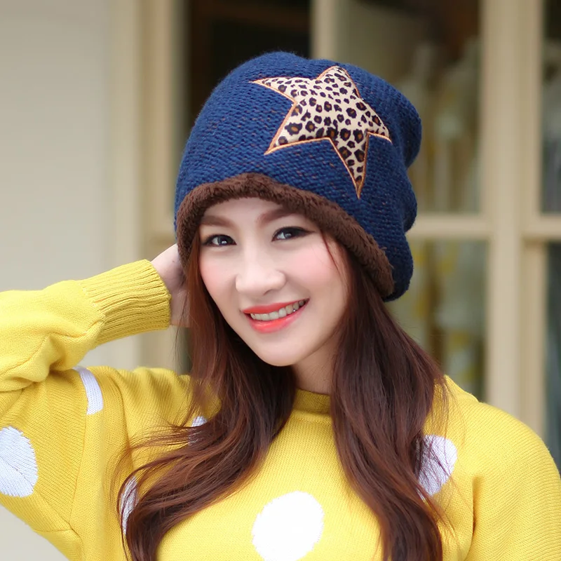 

2016 Winter Warm Double Many Star Slouch Outdoor beanie High Quality  Hiphop Slouchy Ski Hat Woolen Beanie Baggy Hat Knit
