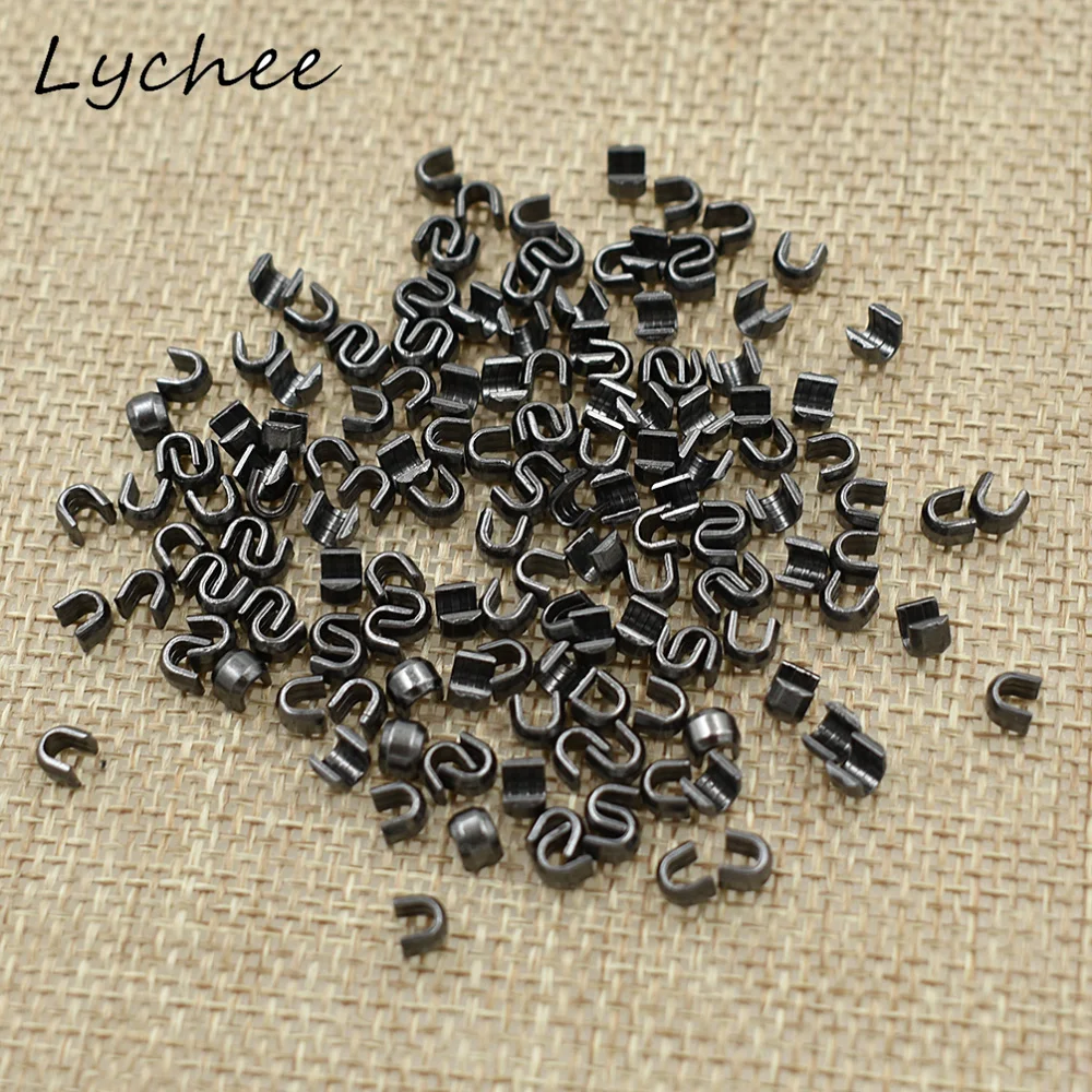 Lychee 150 шт. 5 # Высококачественная U образная металлическая застежка молния стопор