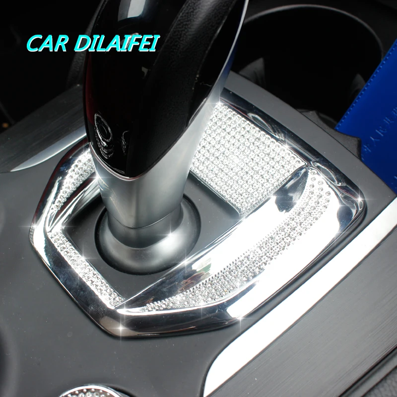 

1pcs Crystal Car Interior Gear Panel Decorative Frame Trim for Alfa romeo Giulia Stelvio car styling Accessories