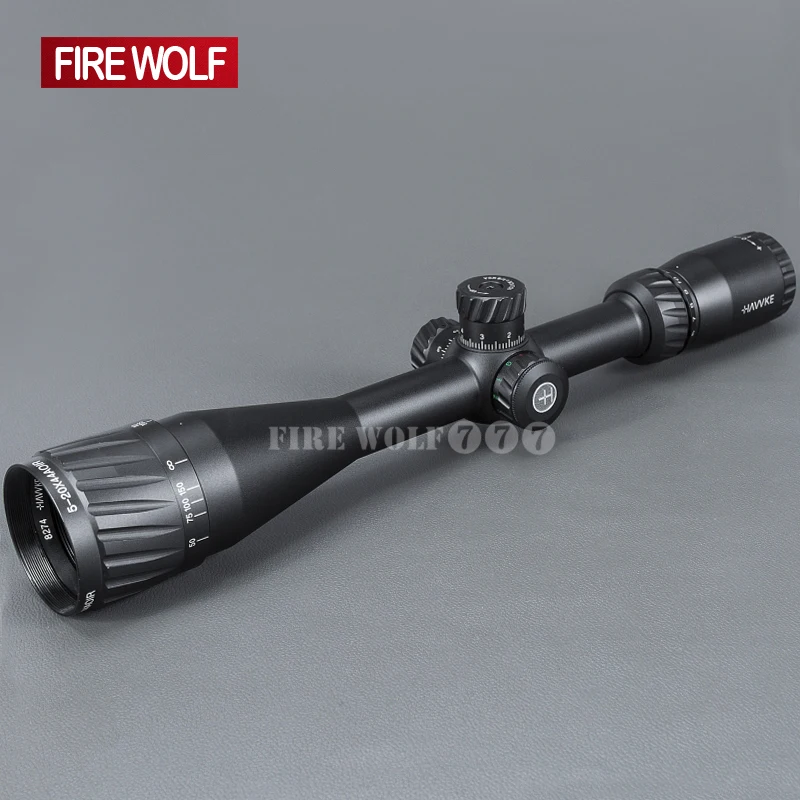 

HAVVKE 5-20X44 AOIR Hunting Scopes RGB Illuminated Optic Sight Reticle Scope Full Size Tactical Scope For Airsoft Air Guns