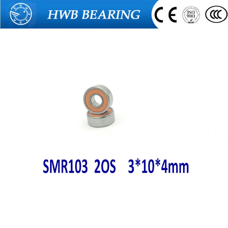 

Free Shipping 2PCS SMR103 2OS 3*10*4mm ABEC-7 CB Hybrid Ceramic Stainless Lube Dry Fishing Reel Bearing SMR103-2RS SMR103C 2OS