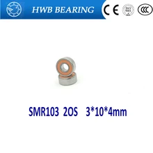 Free Shipping 2PCS SMR103 2OS 3*10*4mm ABEC-7 CB Hybrid Ceramic Stainless Lube Dry Fishing Reel Bearing SMR103-2RS SMR103C 2OS