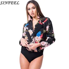 SINFEEL Wrap Front Blouse Bodysuit Women Work Wear 2018 Office Laides Sexy V Neck Long Sleeve Elegant rompers womens jumpsuit SINFEEL Wrap Front Blouse Bodysuit Women Work Wear 2018 Office Laides Sexy V Neck Long Sleeve Elegant rompers womens jumpsuit