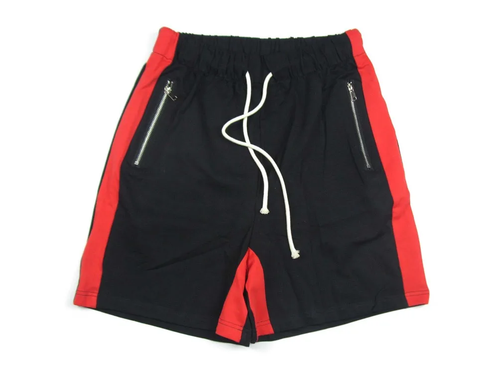 Новое поступление боковые полосы шнурок винтажные Цветные Лоскутные шорты мужские хип-хоп одежда эластичные талии шорты Tide