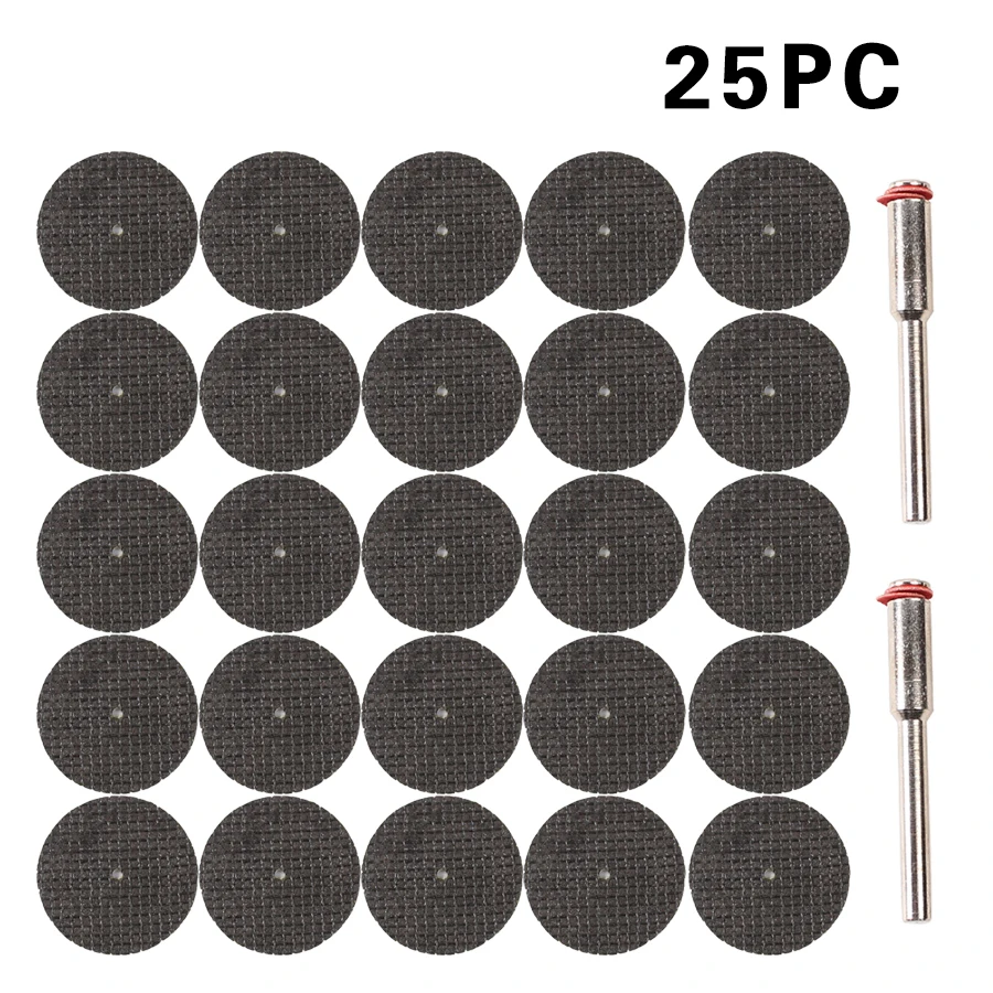 25pc Fiberglass Reinforced Cut Off Wheel Disc w/ 2 Mandrel 1/8&quot Fit Dremel Tool rotary tool dremel | Инструменты