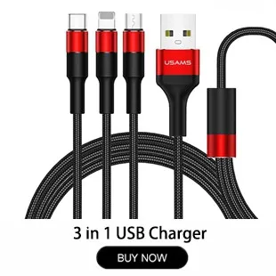 USAMS-2A-3-In-1-Usb-Cable-For-iPhone-Xs-max-XR-Mobile-Phone-Cables-Type