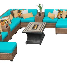 Роскошная мебель уличная плетеная 16 шт. садовая мебель софа набор