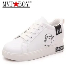 Casual Women Shoes Height Increasing 2017 New Spring Casual Shoes Women Sport Pu Leather Shoes Round Toe White Boots Shoes цена Casual Women Shoes Height Increasing 2017 New Spring Casual Shoes Women Sport Pu Leather Shoes Round Toe White Boots Shoes цены онлайн
