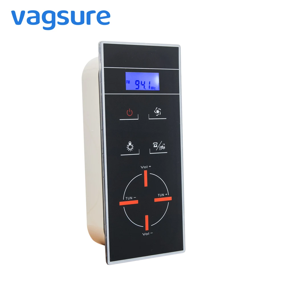 

CE Certified AC 12V Black LCD Display Screen Shower Room Radio Controller Panel For Shower Room Enclosure Cabinet Control