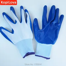 Kopilova оптом 12 пар нейлон нитриловые клей Прихватки для мангала износостойкие Нескользящие Прихватки для мангала труда рабочих Прихватки для мангала для защиты рук