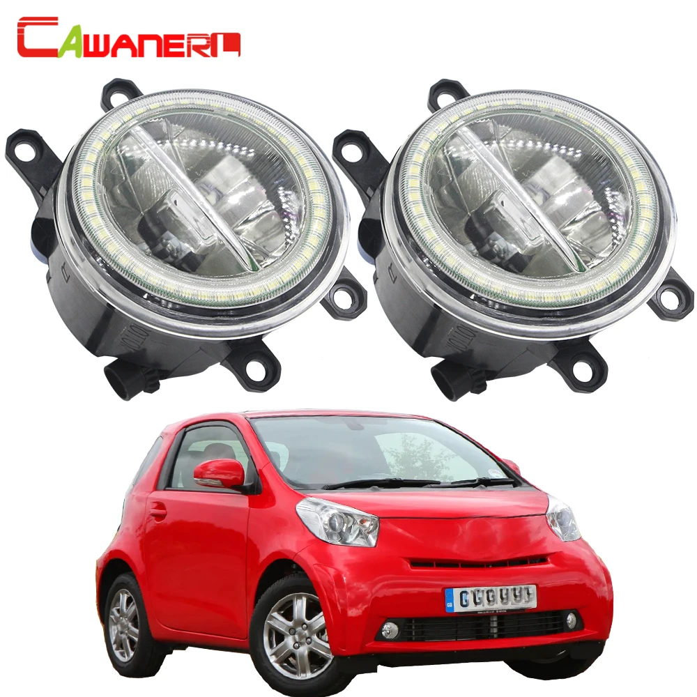 Cawanerl для Toyota IQ 2009 2010 2011 2012 2013 автомобиля 4000LM светодиодный лампы Противотуманные фары светильник+ Ангел глаз DRL Противотуманные лампы 12V 2 шт