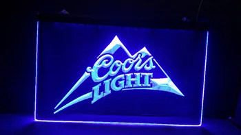 

jb-027 Coors Light Beer Bar Pub Logo LED Neon Light Sign home decor crafts