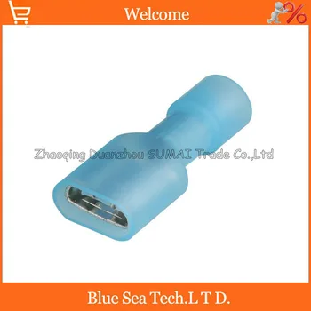 

200pcs/lot FDFN2-250 Blue Female cold-pressed terminal Insulated Terminal For 1.5-2.5mm2,16-14 AWG Wire 15A