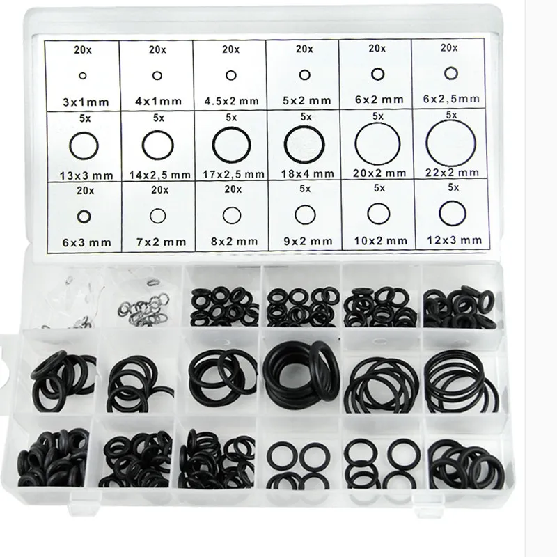 225pcs/set Rubber O Ring O Ring Washer Seals Gasket 18 sizes Washer