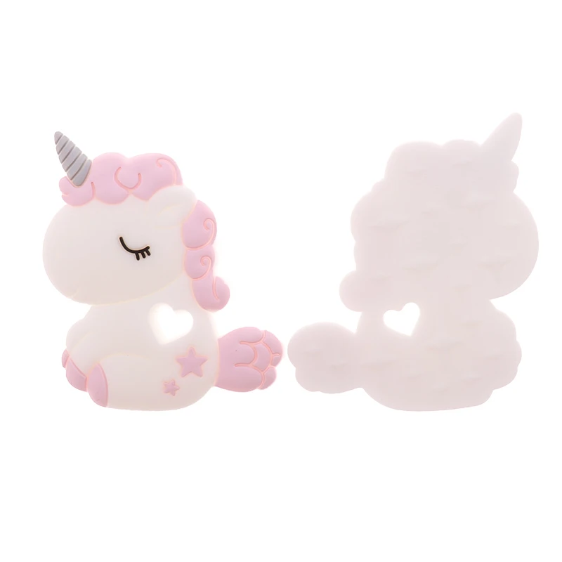 Bpa Free 10pc Cute Dinosaur Silicone Baby Teether Pendant Teething Necklace Koala Dragon Food Grade Nursing Gift Unicorn Raccoon