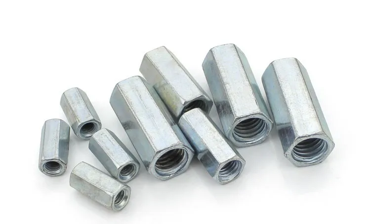 

10pcs/lot M6*20/M8*30/M10*33/M12*40 extended hex nut M6*23/M8*29/M10*34/M12*40 plating zinc extended round head long nut606