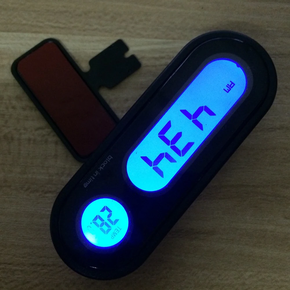 2 In 1 Car Kit Electronic Clock Thermometer LED Digital Display Car Inside Temperature Measuring Tool With Backlight Function 2 In 1 Car Kit Electronic Clock Thermometer LED Digital Display Car Inside Temperature Measuring Tool With Backlight Function