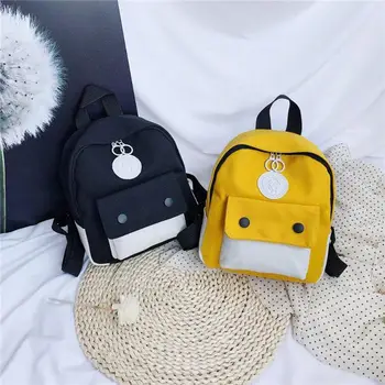 

Cute Animal Printed Button Backpack for Teenage Girls Female School Shoulder Bag Bagpack Contrast Color Knapsack mochila Mujer