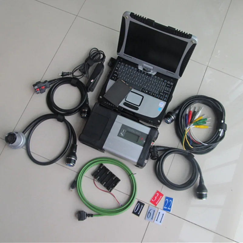 

New Arrival pro Kits Super all new relay MB Star C5 Multiplexer tester Star sd connect With CF19 Military Laptop+software SSD