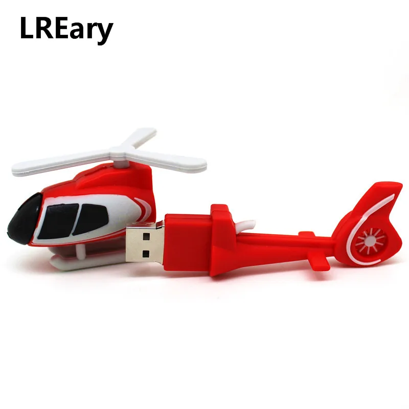 The new design U disk cartoon Helicopter model USB flash drive 4GB 8GB pen drive 16GB 32GB 64GB Pendrive aircraft memory stick