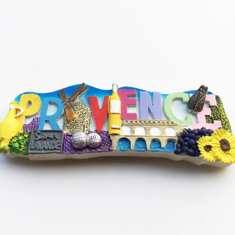 Французский Лаванда родного города Прованс туристический сувенир Магнитная стикеры магнит на холодильник